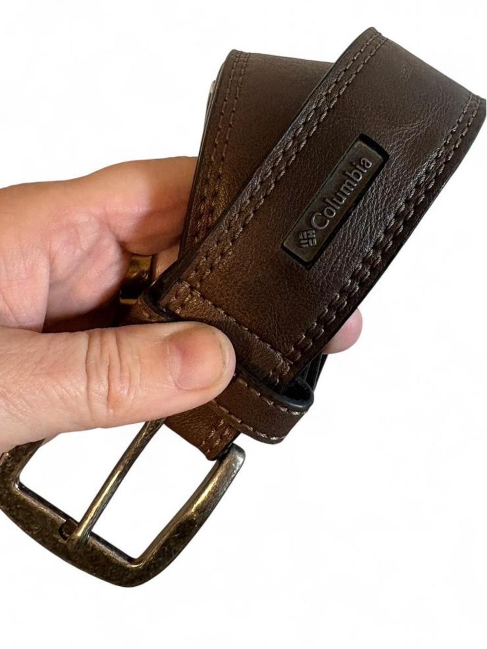 Columbia Brown Vegan Leather Belt